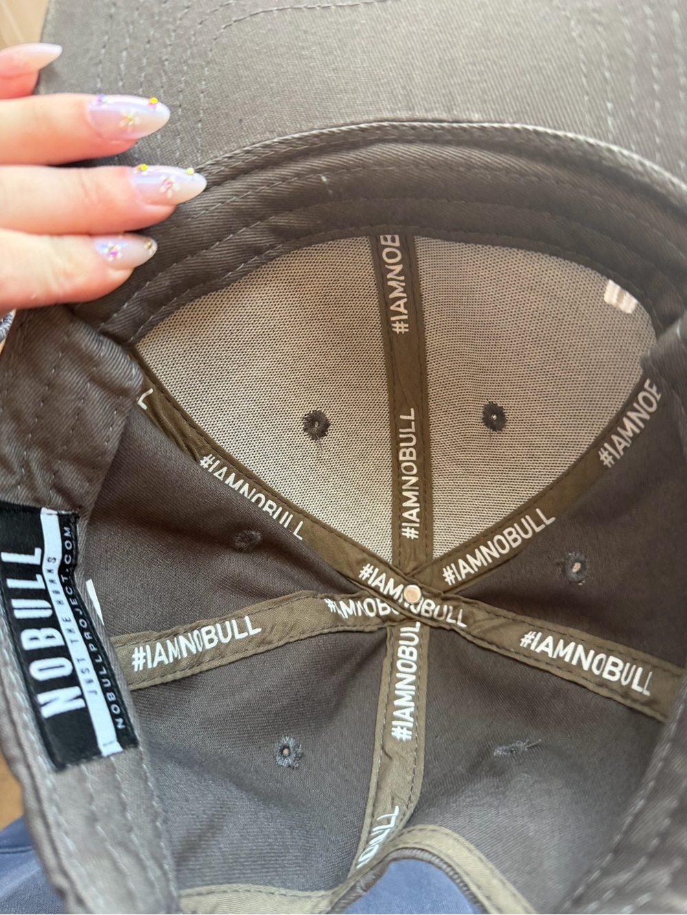 NOBULL Athletic Cap Brown/Grey Adjustable Strapback Unisex - Picture 5 of 5